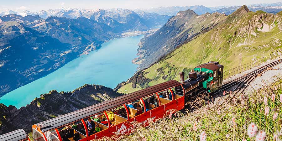 Riding the steam-hauled Brienz-Rothorn Mountain Railway