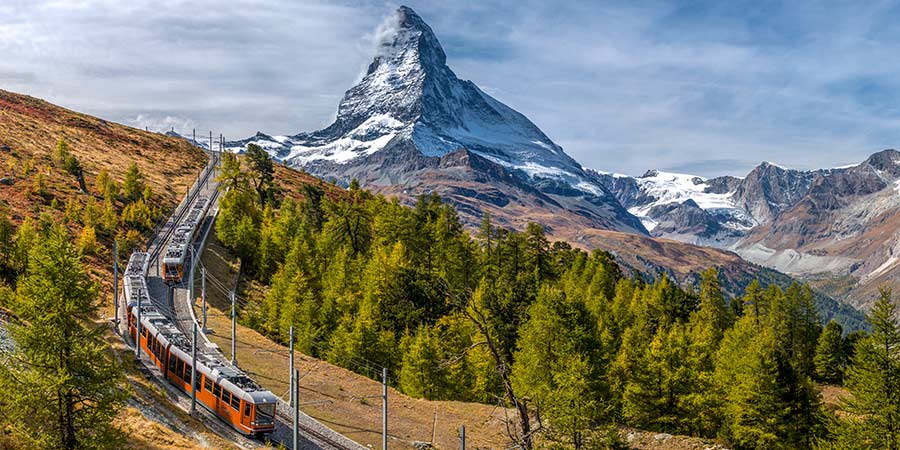 Viewing the Matterhorn from the Gornergrat Mountain Railway